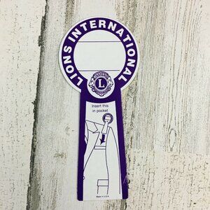 Lions Club International Pocket Sign Vtg Ephemera